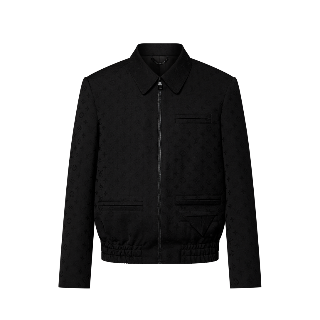 LOUIS VUITTON　コットンジャケット　YORK羊スェード Monogram Jacquard Wool Jet Pocket Blouson - Men - Ready-to